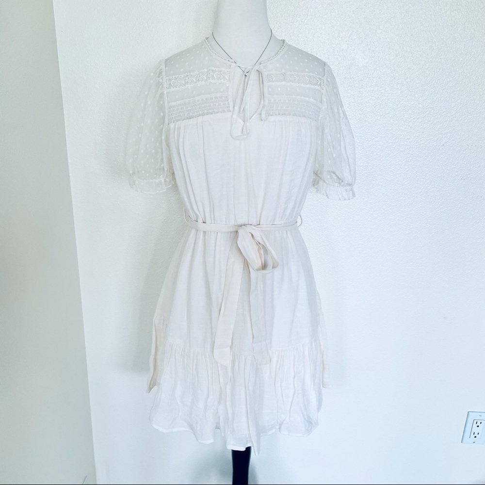 SOLD ❌ NWOT E & M Cream Dress Large